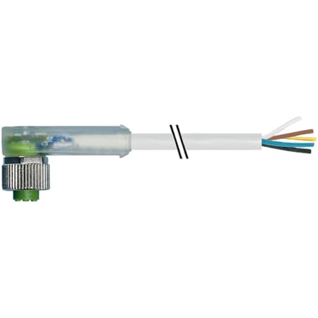 Murrelektronik M12 FEMALE 90 Degree SHIELDED, PUR 5X0.34 shielded GRAY, 5m 7000-12441-2350500
